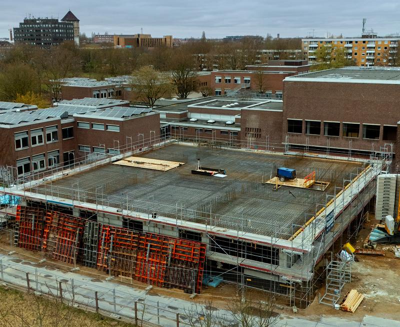 Baustelle Erweiterungsbau Gymnasium Herschelschule, Hannover