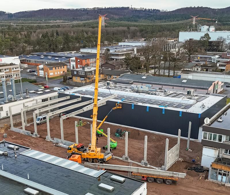 Baustelle Erweiterungsbau KFZ-Werkstatt Schröder Teams Automobile, Bielefeld